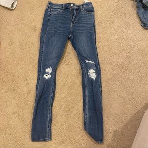 Hollister ultra high rise crop super skinny jeans